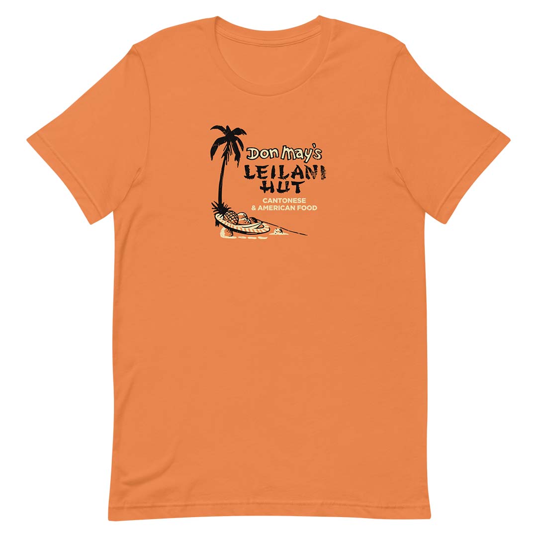 Leilani Hut Long Beach Unisex Retro T-shirt