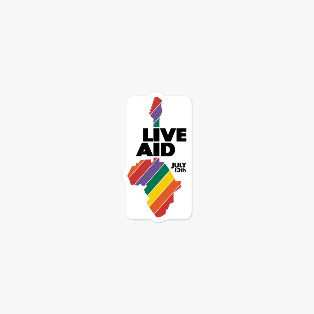 Live Aid Concert Retro Sticker