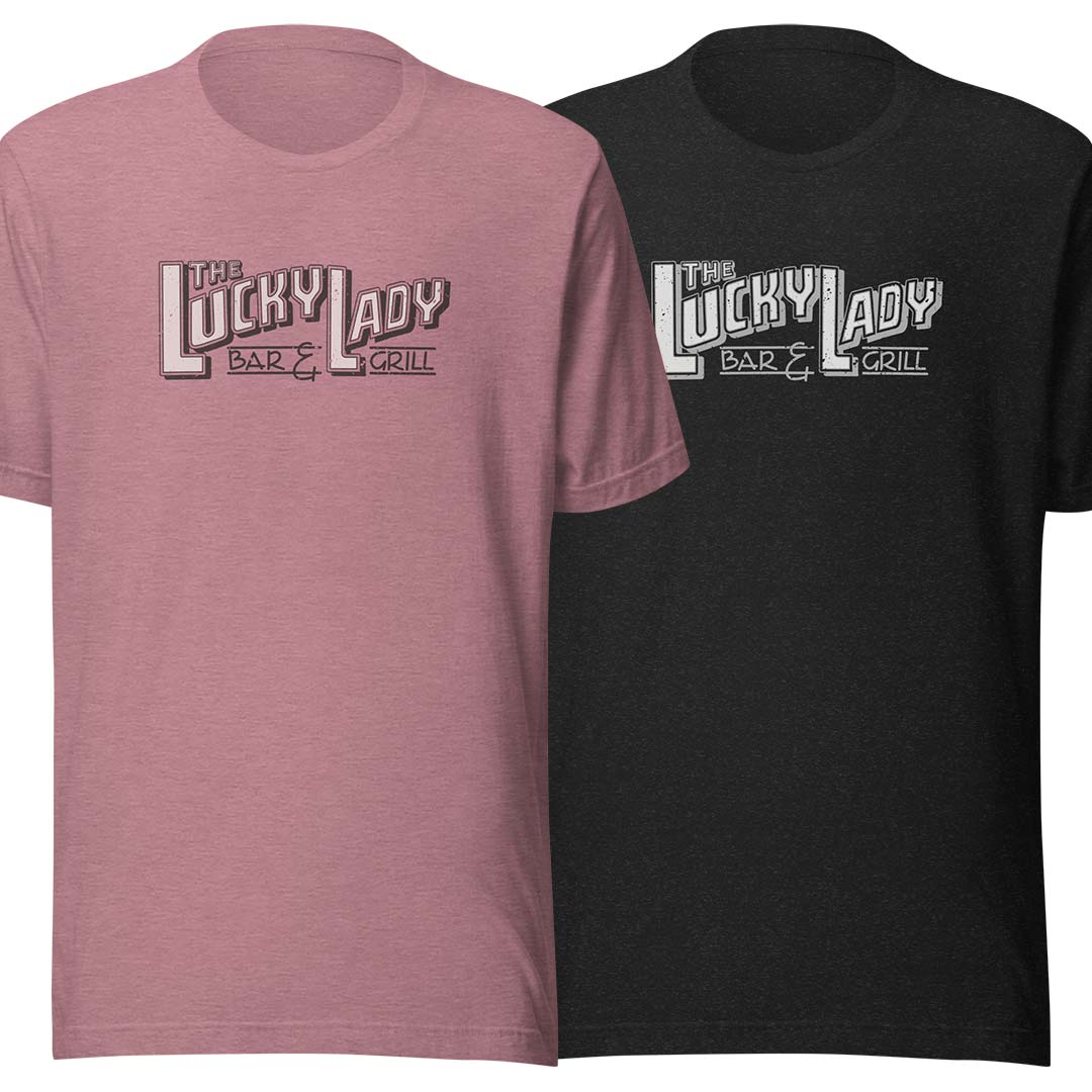 Lucky Lady Bar Peoria Unisex Retro T-Shirt