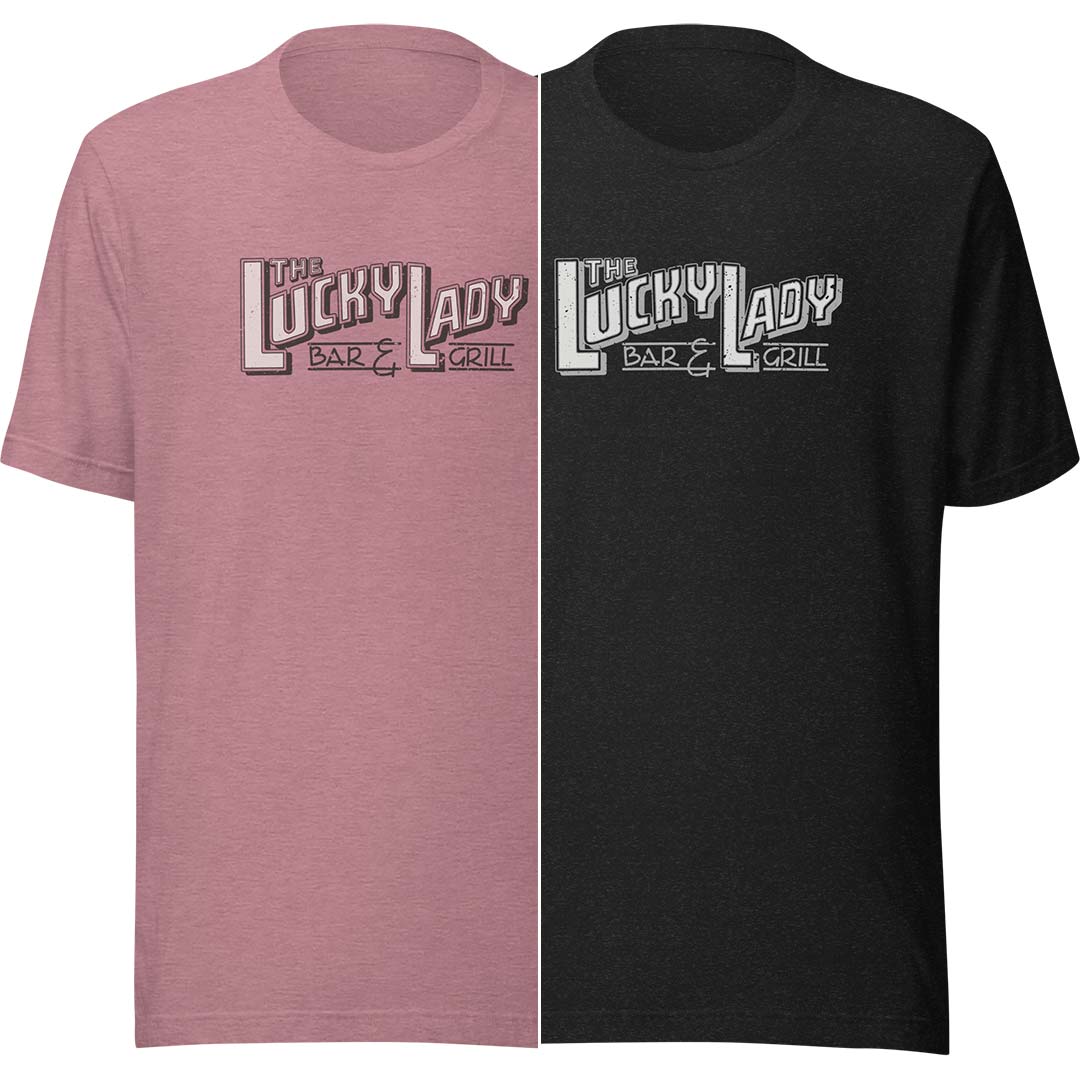 Lucky Lady Bar Peoria Unisex Retro T-Shirt