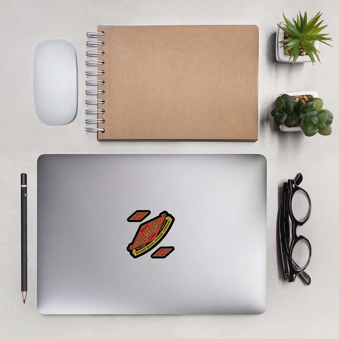 Made in Rockford Retro Sticker