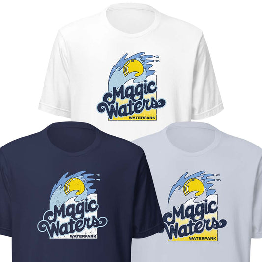 Magic Waters Waterpark Rockford Unisex Retro T-shirt