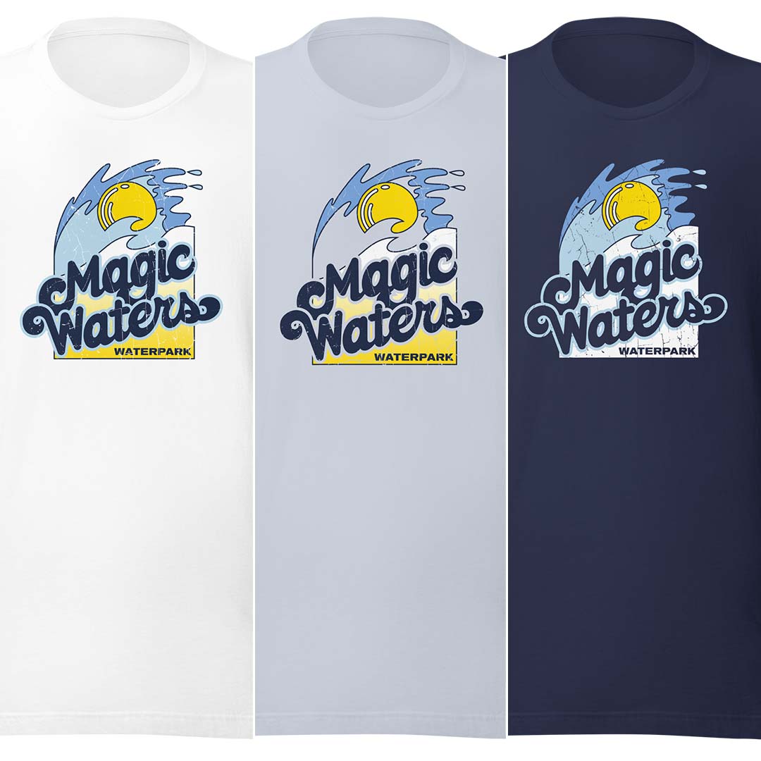 Magic Waters Waterpark Rockford Unisex Retro T-shirt
