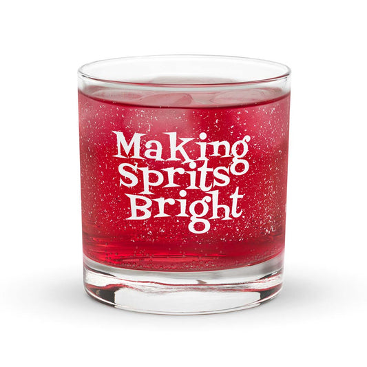 Making Spirits Bright Rocks Highball Cocktail Glass