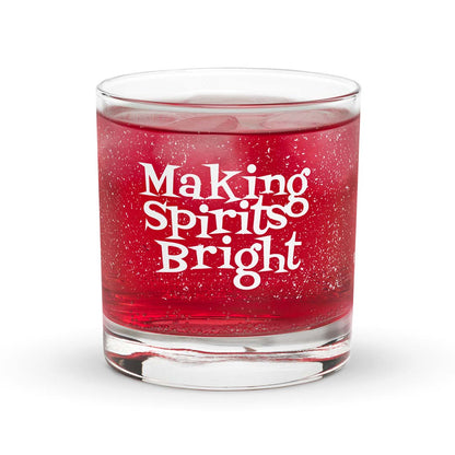 Making Spirits Bright Rocks Highball Cocktail Glass
