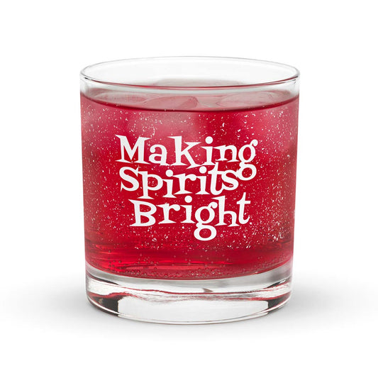 Making Spirits Bright Rocks Highball Cocktail Glass