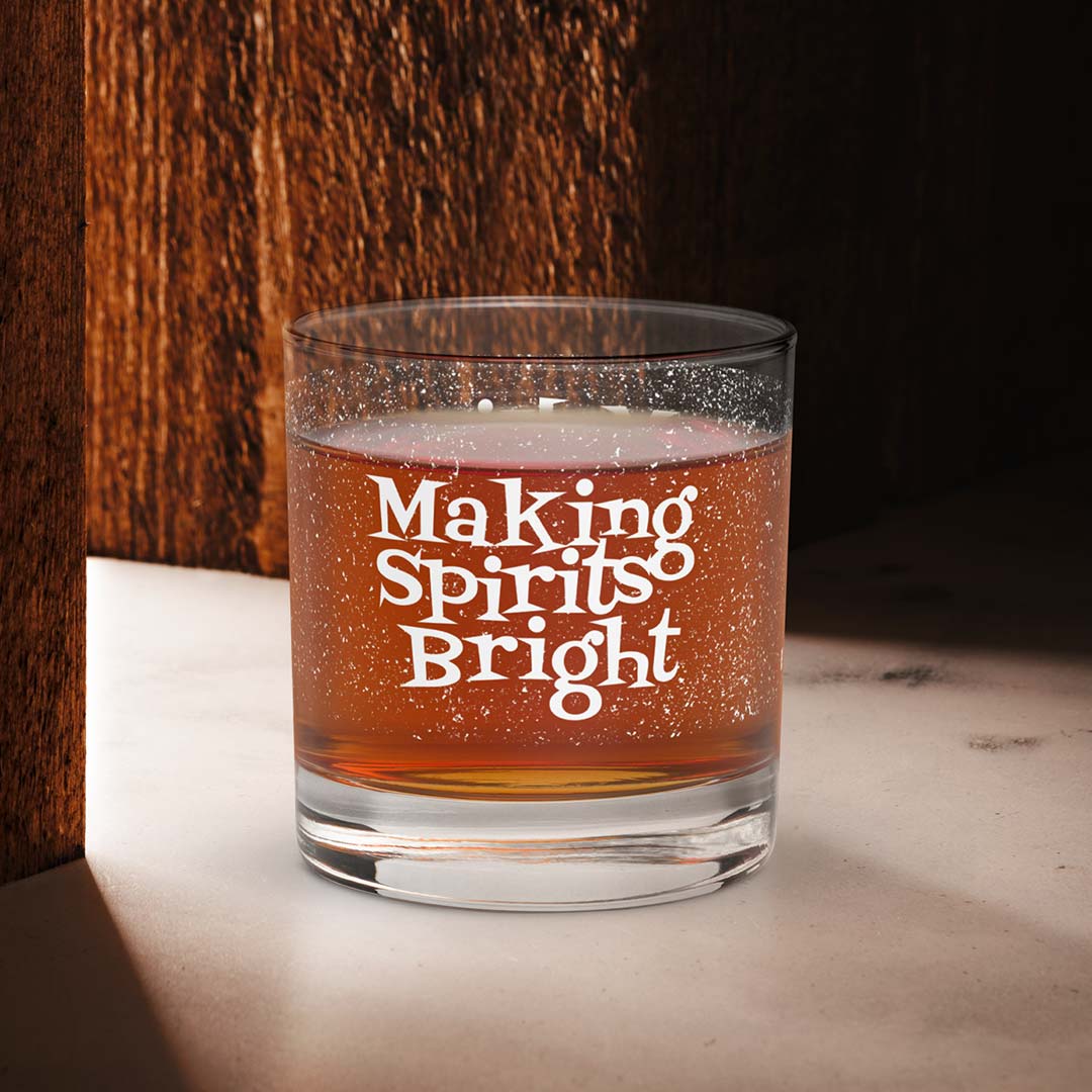Making Spirits Bright Rocks Highball Cocktail Glass