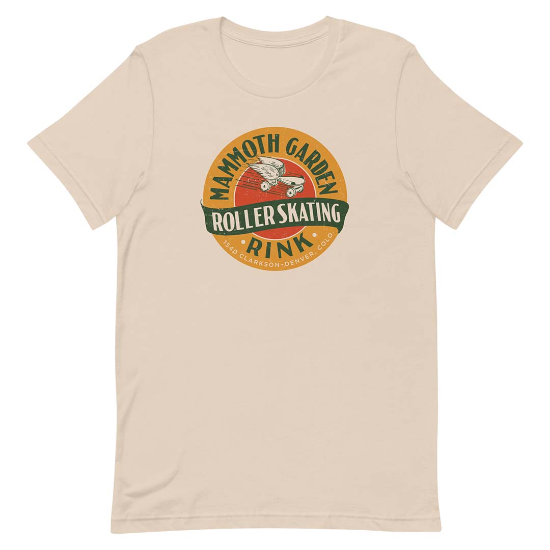 Mammoth Garden Roller Skating Rink Denver Unisex Retro T-shirt