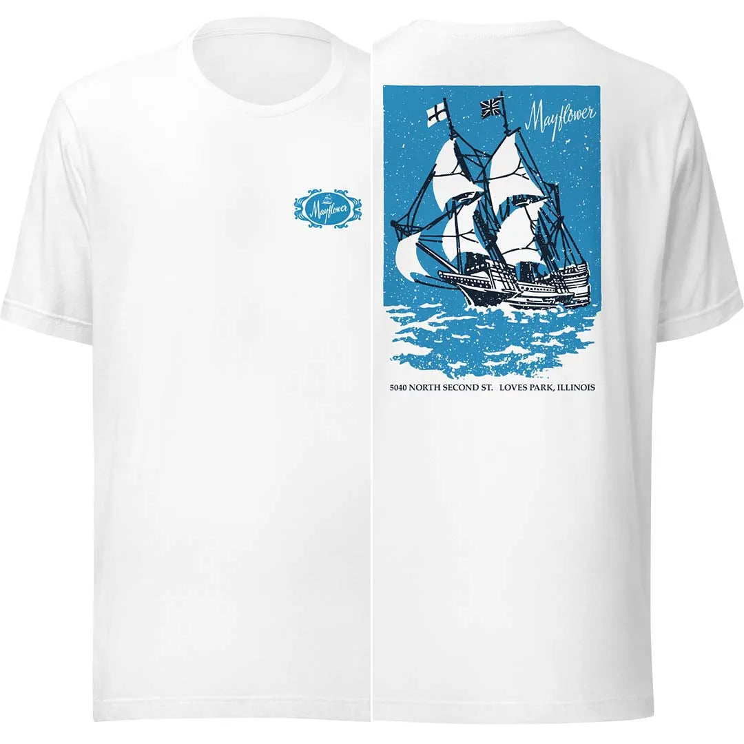 Mayflower Restaurant Unisex Retro T-shirt