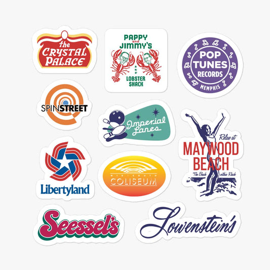 Memphis Icons Sticker Sheet
