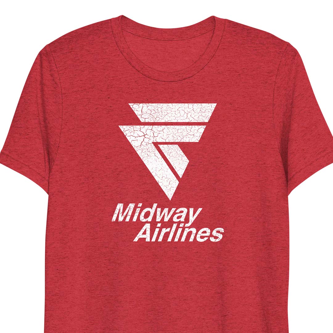 Midway Airlines Chicago Unisex Retro T-Shirt