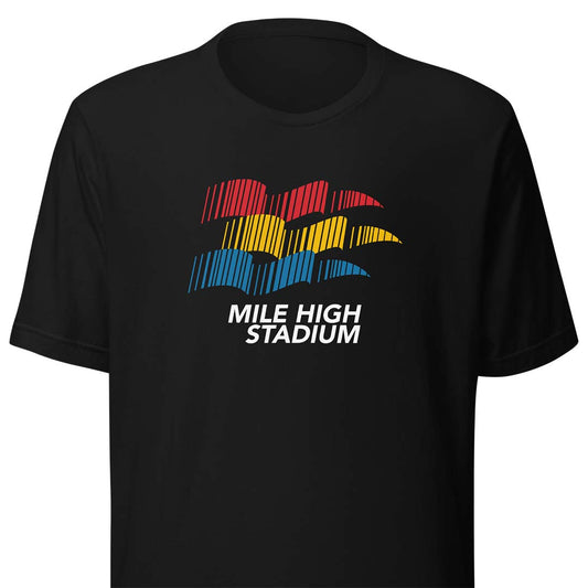 Mile High Stadium Denver Unisex Retro T-shirt
