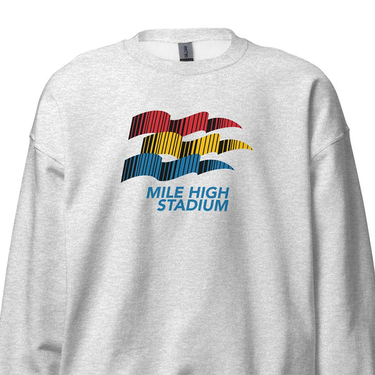 Mile High Stadium Denver Unisex Retro Crewneck Sweatshirt