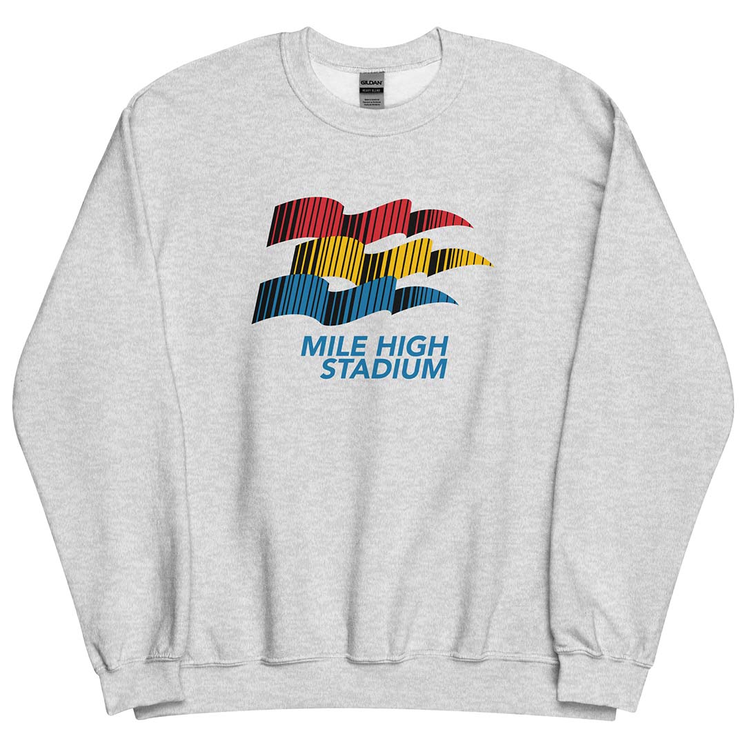 Mile High Stadium Denver Unisex Retro Crewneck Sweatshirt