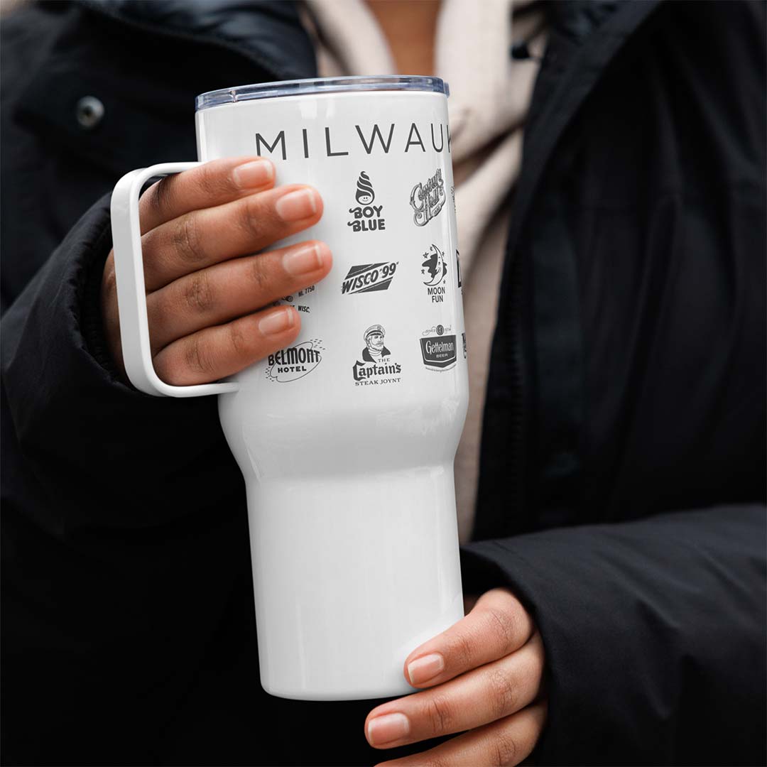 Milwaukee Bygone Brands Tumbler Travel Mug with Handle