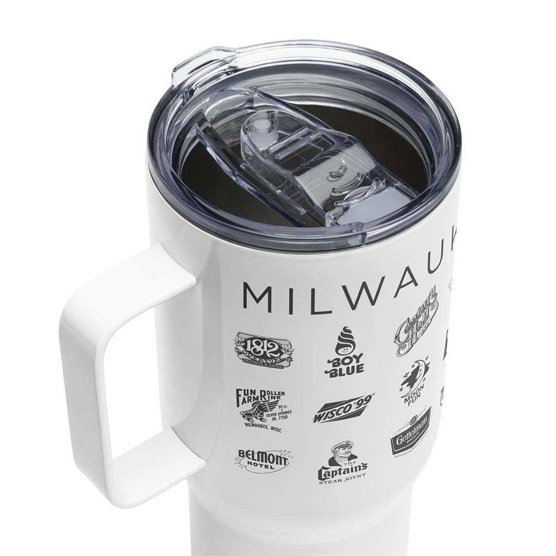 Milwaukee Bygone Brands Tumbler Travel Mug with Handle