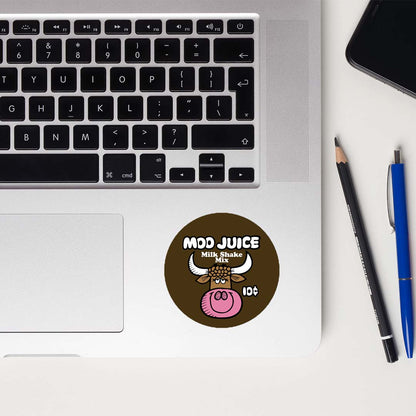 Moo Juice Milk Shake Mix Retro Sticker Sheet