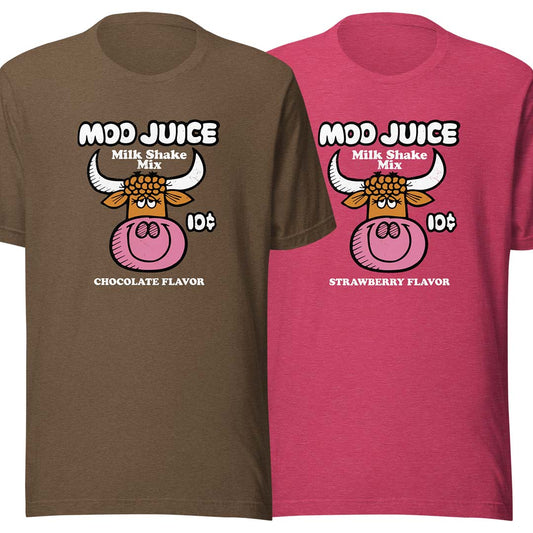 Moo Juice Milk Shake Mix Unisex Retro T-shirt