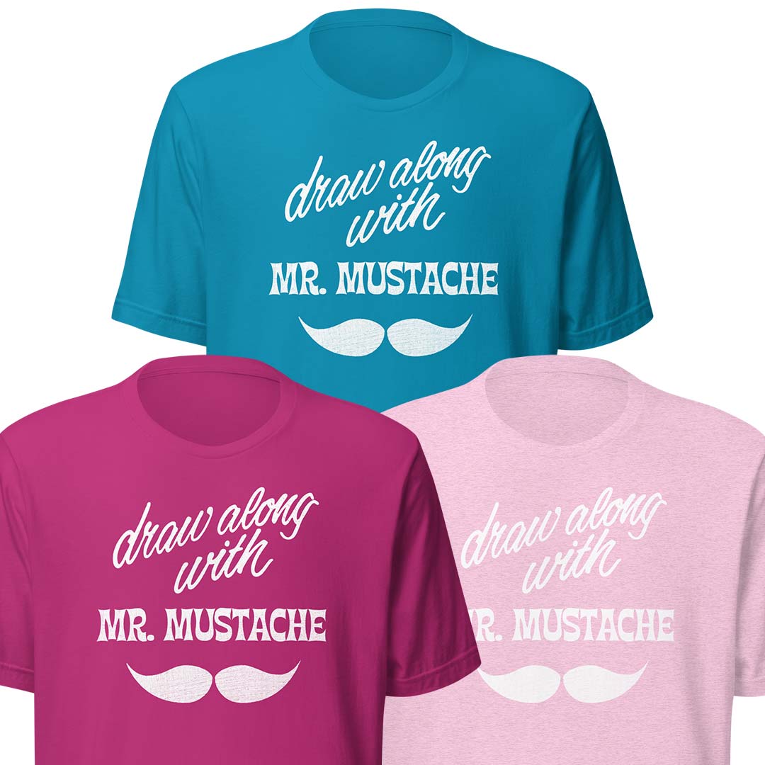 Mr. Mustache Show Rockford Unisex Retro T-shirt