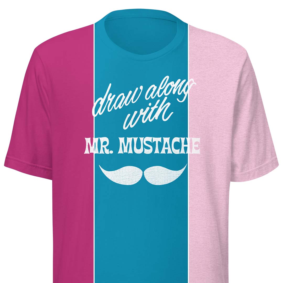 Mr. Mustache Show Rockford Unisex Retro T-shirt