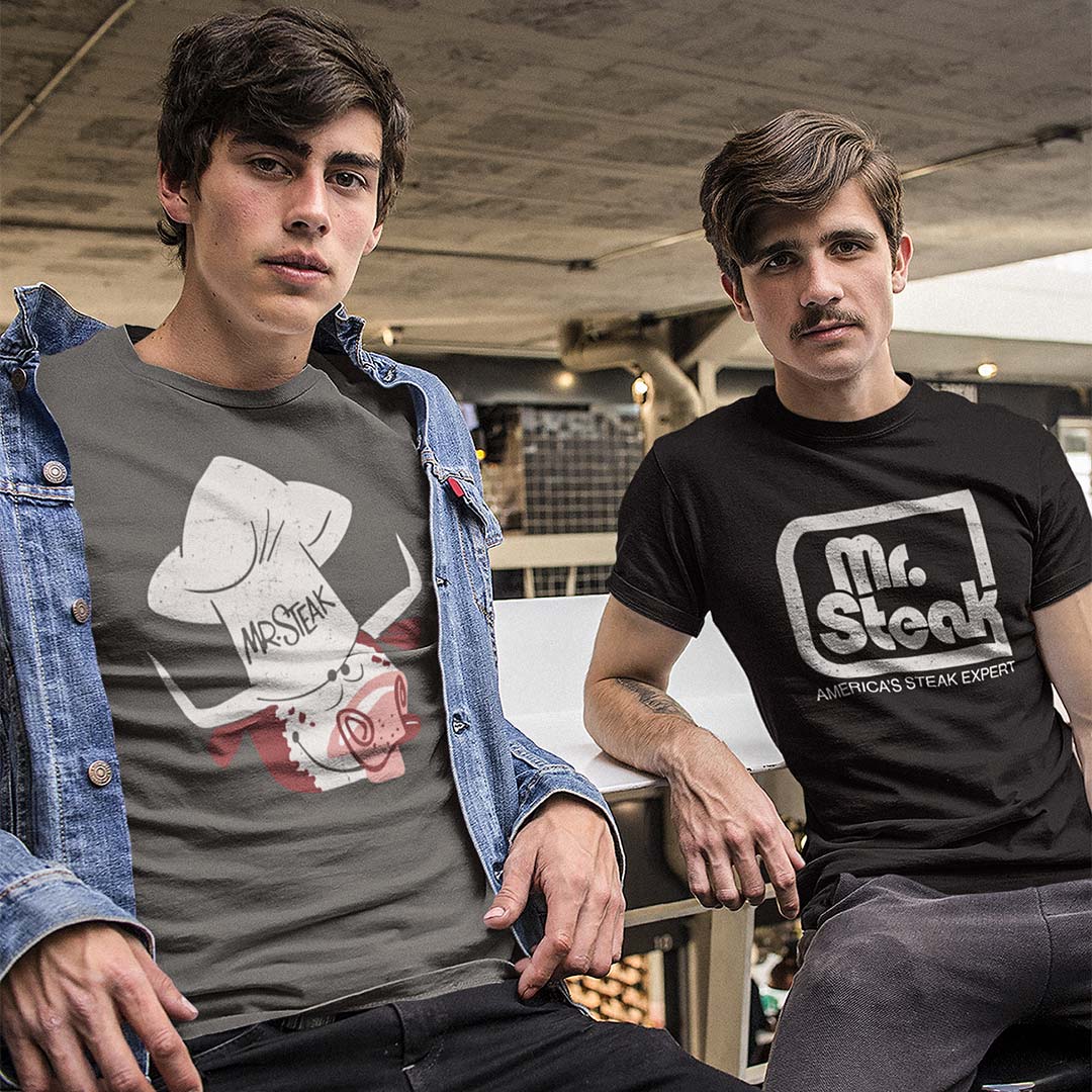 Mr. Steak Short-Sleeve Unisex Retro T-shirt