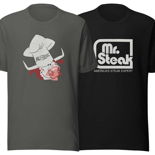 Mr. Steak Short-Sleeve Unisex Retro T-shirt
