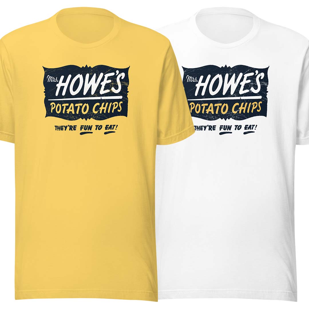 Mrs. Howes Potato Chips Milwaukee Unisex Retro T-shirt