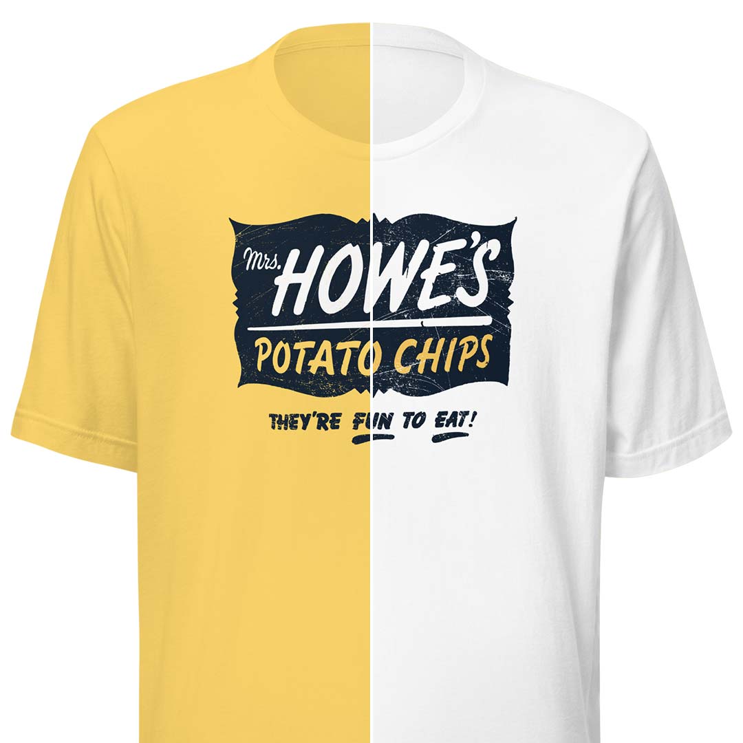 Mrs. Howes Potato Chips Milwaukee Unisex Retro T-shirt