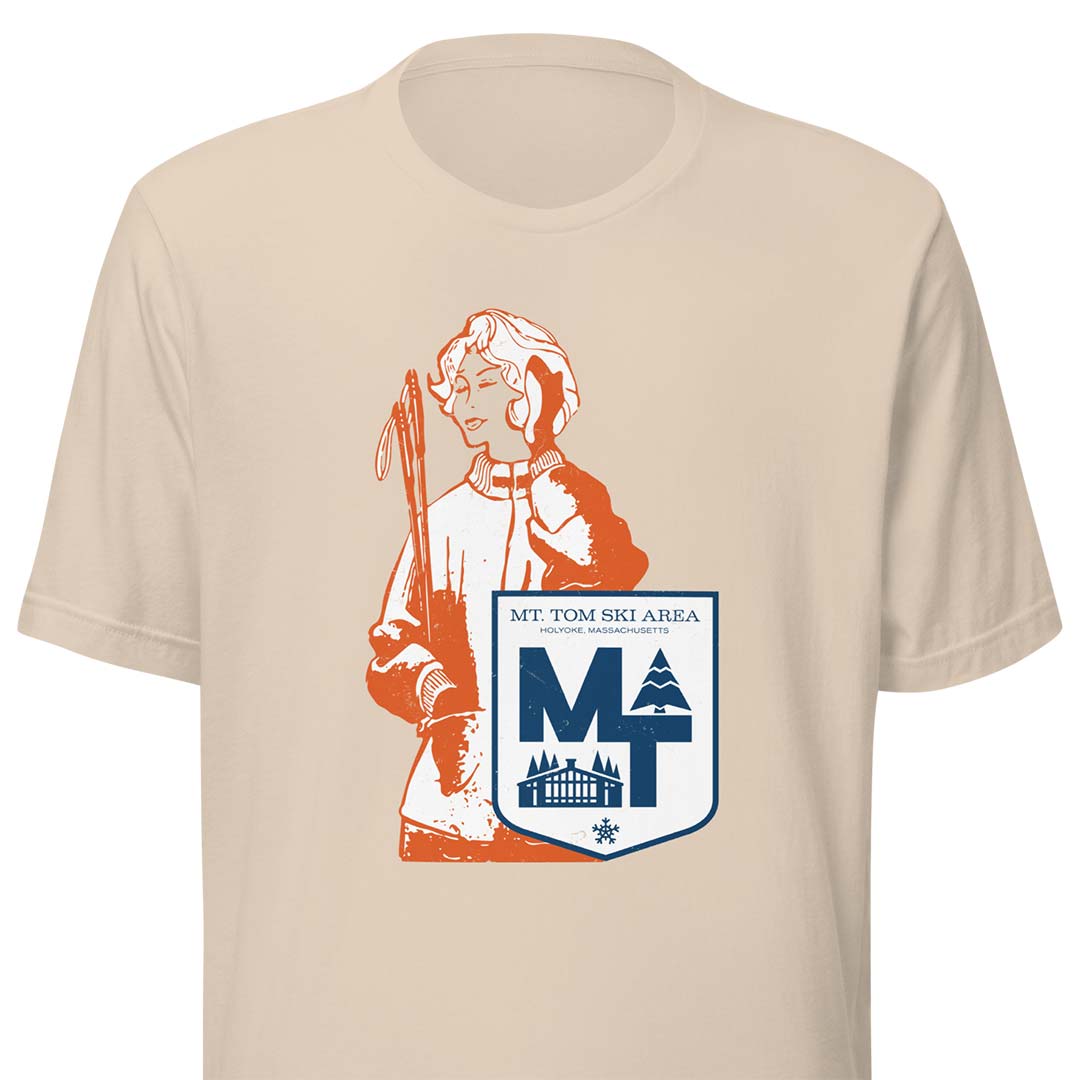 Mt Tom Ski Area Holyoke Massachusetts Unisex Retro T-shirt