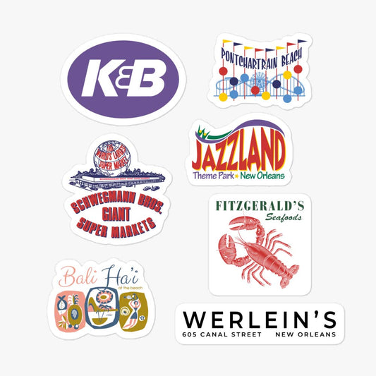 New Orleans Bygone Icons Sticker Sheet