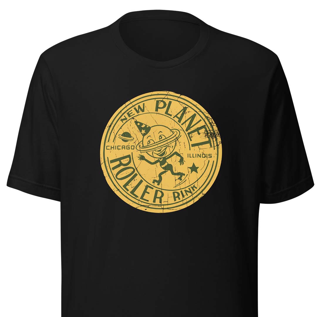 New Planet Roller Rink Chicago Unisex Retro T-shirt