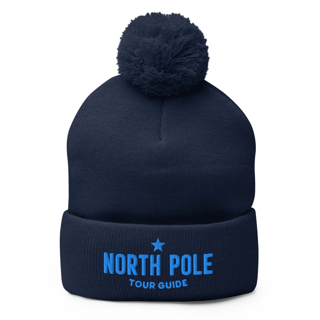 North Pole Tour Guide Unisex Pom-Pom Knit Beanie