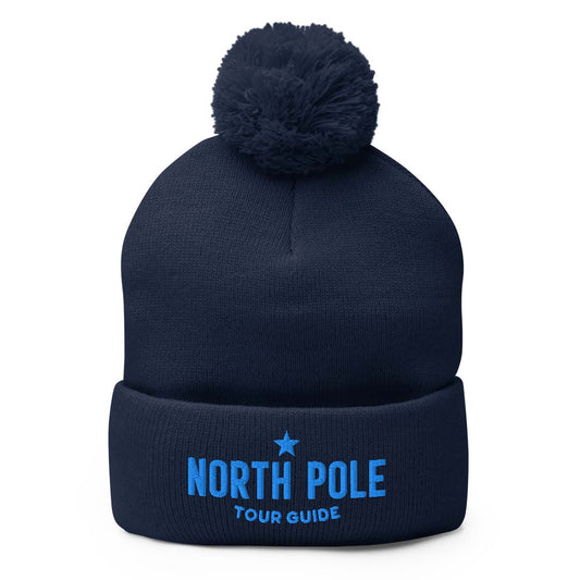 North Pole Tour Guide Unisex Pom-Pom Knit Beanie