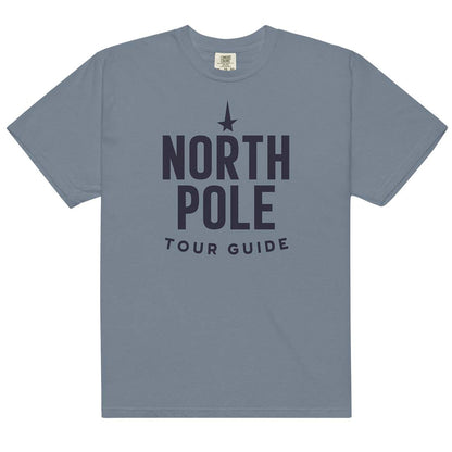 North Pole Tour Guide Unisex Garment-dyed Heavyweight T-shirt