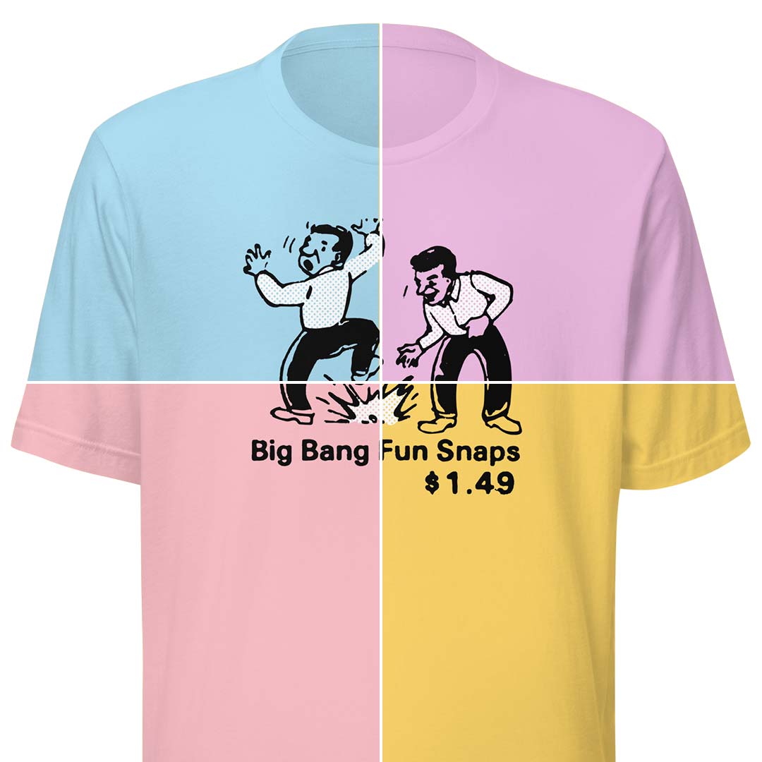 Big Bang Fun Snaps Noveltees Unisex Retro T-shirt