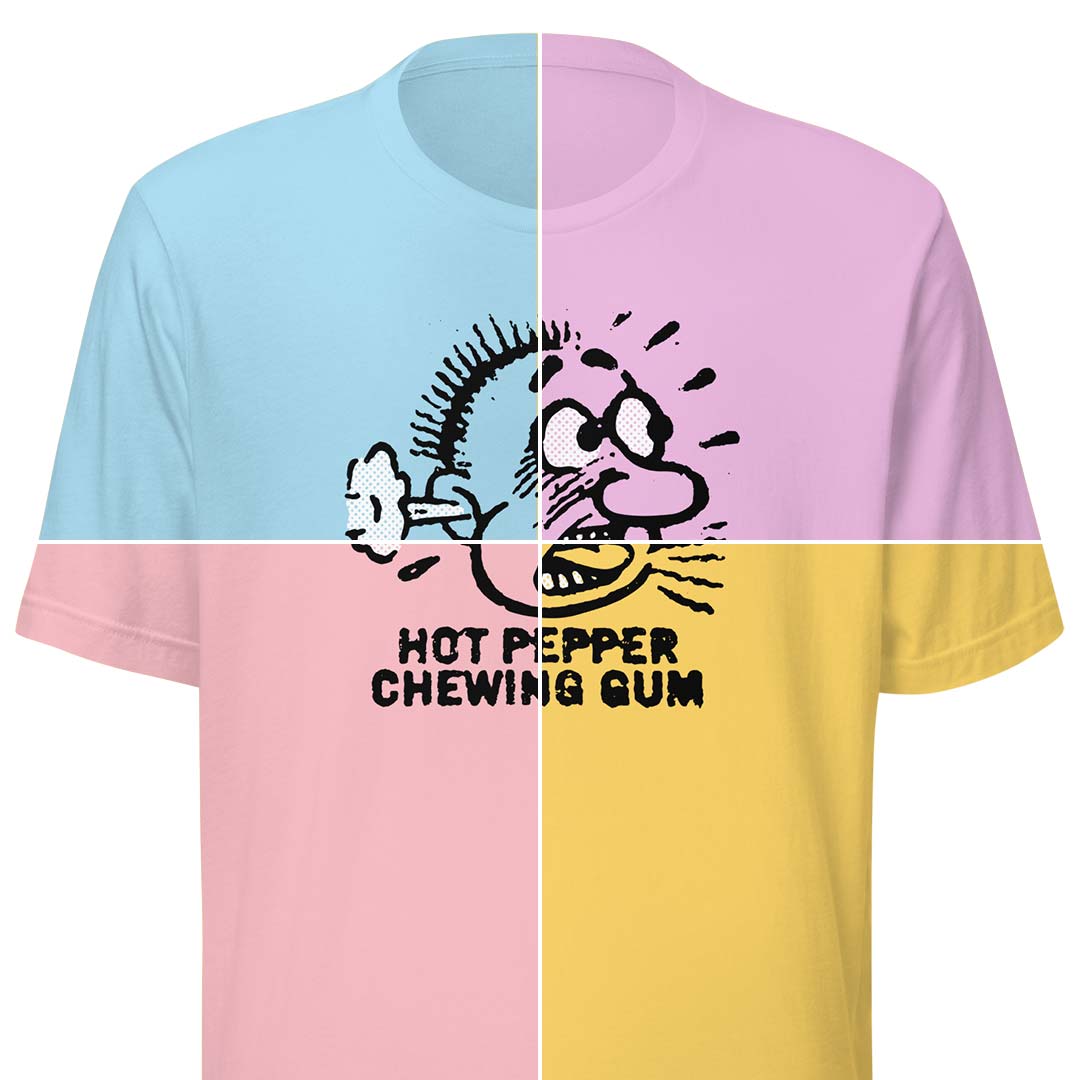 Hot Pepper Chewing Gum Noveltees Unisex Retro T-shirt