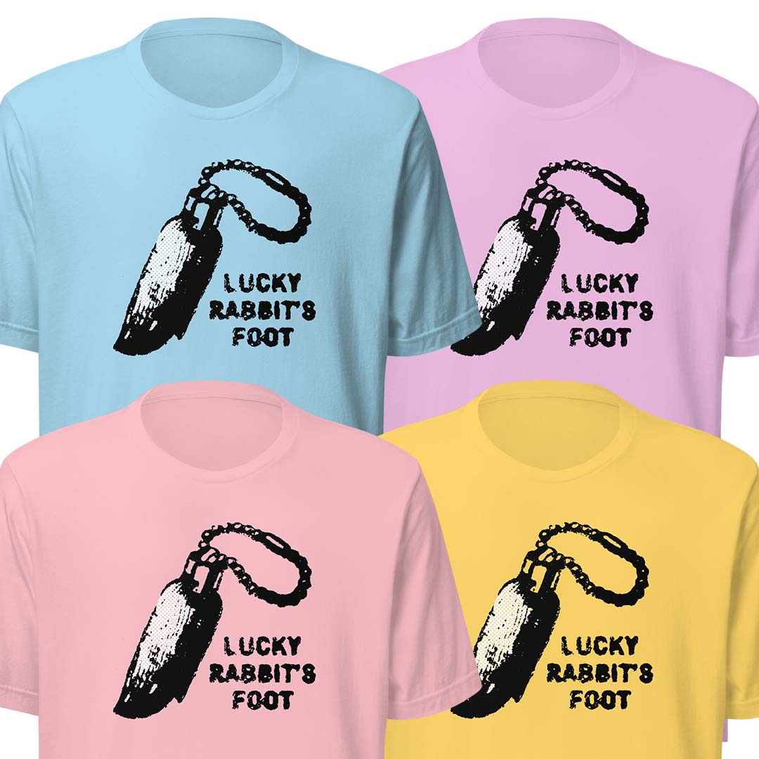 Lucky Rabbits Foot Noveltees Unisex Retro T-shirt