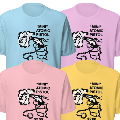 Mini Atomic Pistol Noveltees Unisex Retro T-shirt
