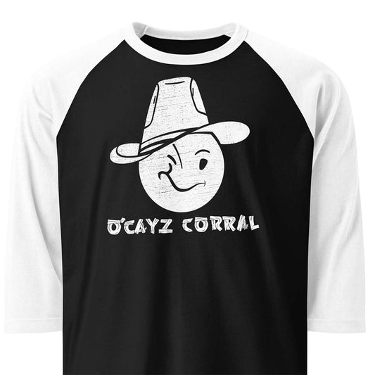 O’Cayz Corral Madison unisex 3/4 sleeve raglan baseball tee