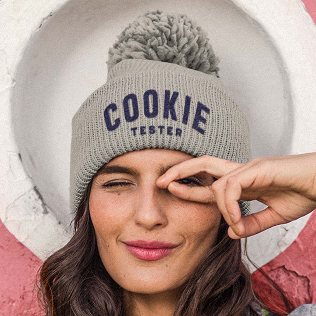 Official Cookie Tester Unisex Pom-Pom Knit Beanie