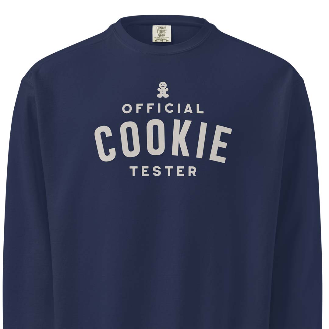 Official Cookie Tester Unisex Garment-dyed Crewneck Sweatshirt