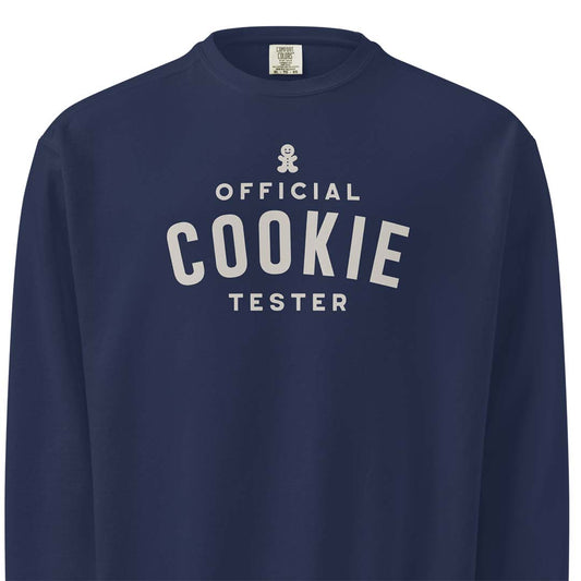 Official Cookie Tester Unisex Garment-dyed Crewneck Sweatshirt