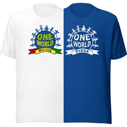 One World Pizza Champaign-Urbana Unisex Retro T-shirt
