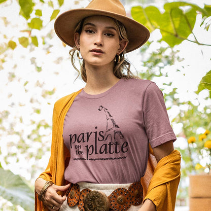 Paris on the Platte Coffee Denver Unisex Retro T-shirt