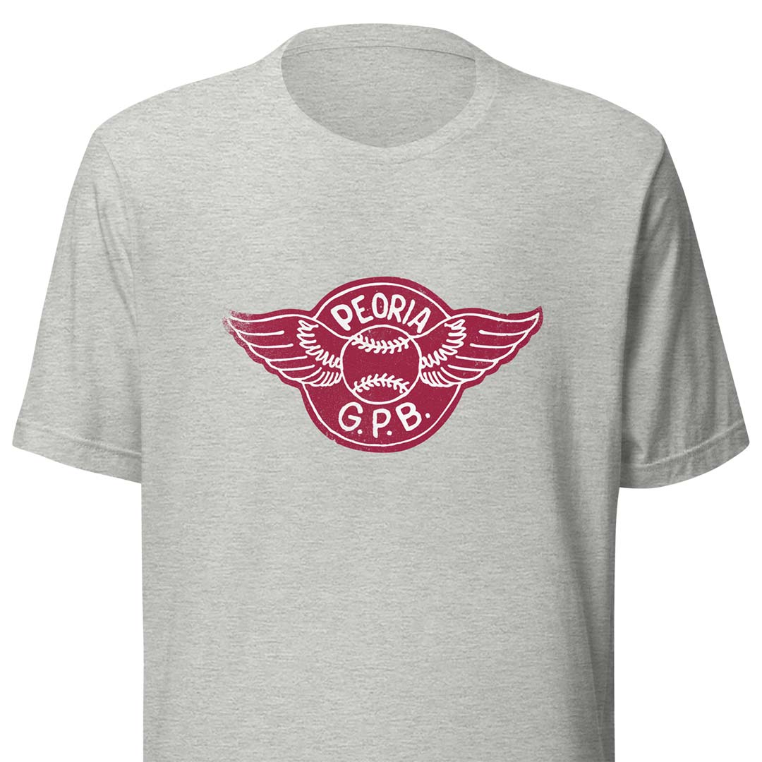 Peoria Redwings - Girls Professional Baseball Unisex Retro T-shirt