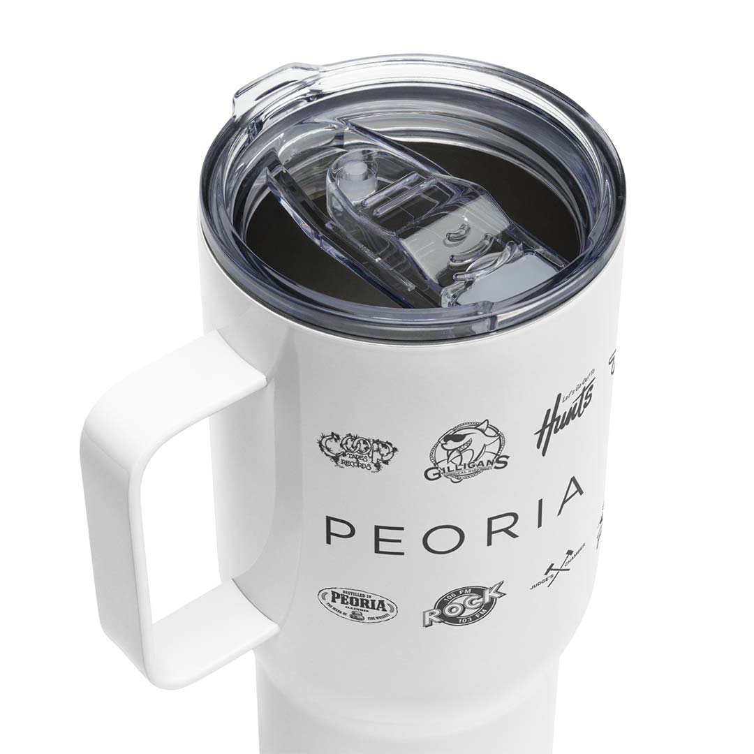 Peoria Bygone Brands Tumbler Travel Mug with Handle