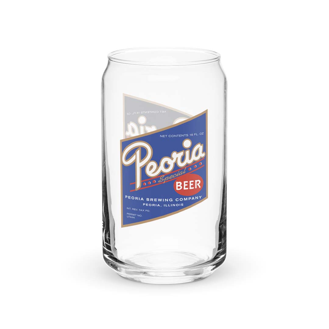Peoria Special Beer Can-shaped glass