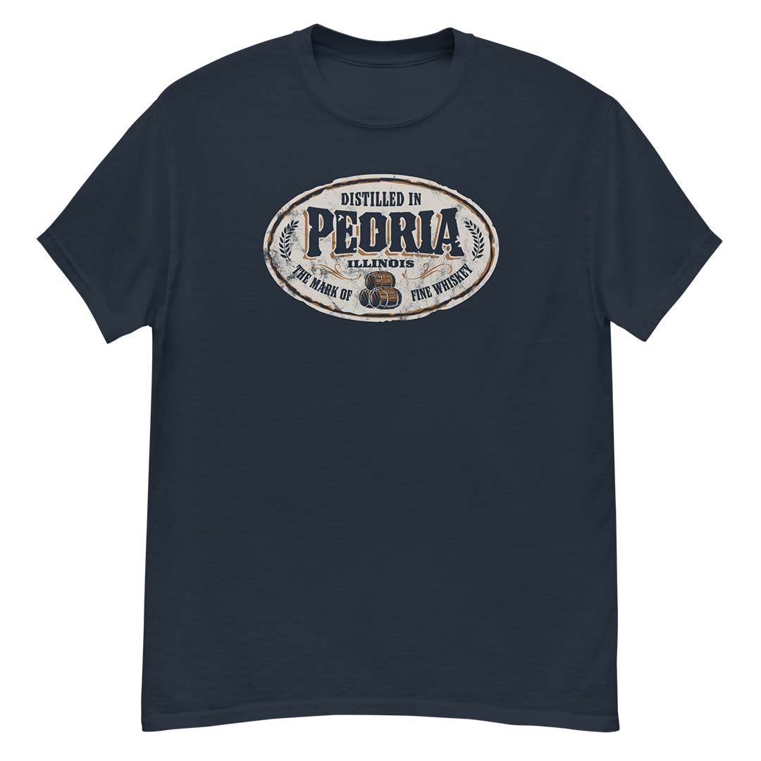 Peoria Distilled Whiskey Unisex Retro T-shirt