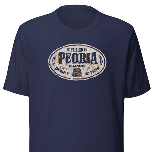 Peoria Distilled Whiskey Unisex Retro T-shirt