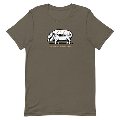 Pig Stand Restaurant Texas Unisex Retro T-shirt